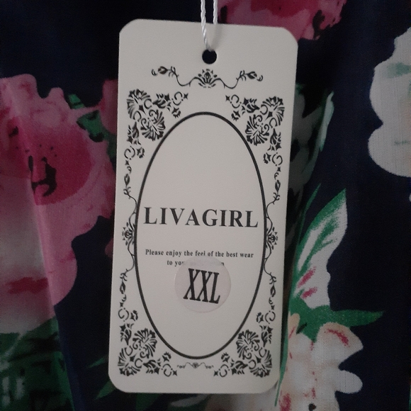 3 for 25 Navy Blue Women Floral Dress - Picture 3 of 4